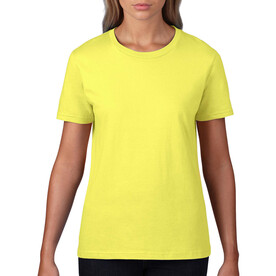 Gildan Premium Cotton Ladies` T-Shirt, Cornsilk, S bedrucken, Art.-Nr. 119096193
