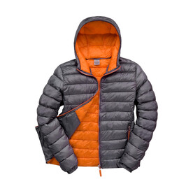 Result Snow Bird Hooded Jacket, Grey/Orange, S bedrucken, Art.-Nr. 891331623