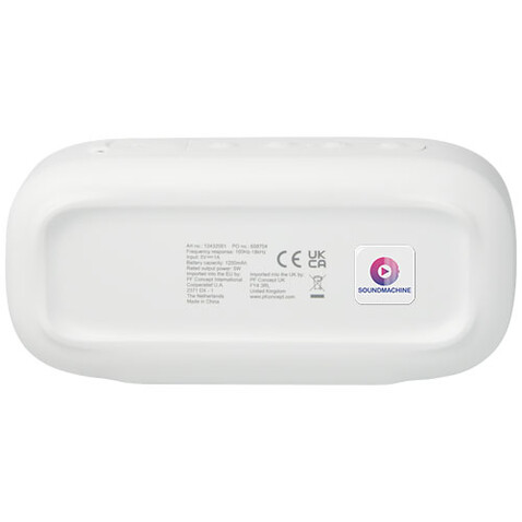Stark 2.0 Bluetooth® Lautsprecher aus recyceltem Kunststoff, 5W, IPX5, weiss bedrucken, Art.-Nr. 12432001 Stark 2.0 Bluetooth® Lautsprecher aus recyceltem Kunststoff, 5W, IPX5, weiss bedrucken, Art.-Nr. 12432001