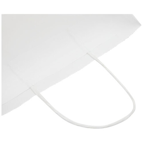 Kraftpapiertasche 80 g/m² mit gedrehten Griffen – 25 × 11 × 32 cm, weiss bedrucken, Art.-Nr. 1PQ00201 Kraftpapiertasche 80 g/m² mit gedrehten Griffen – 25 × 11 × 32 cm, weiss bedrucken, Art.-Nr. 1PQ00201