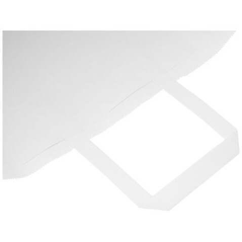 Kraftpapiertasche 80-90 g/m² mit flachen Griffen – 32 × 12 × 40 cm, weiss bedrucken, Art.-Nr. 1PQ00501 Kraftpapiertasche 80-90 g/m² mit flachen Griffen – 32 × 12 × 40 cm, weiss bedrucken, Art.-Nr. 1PQ00501