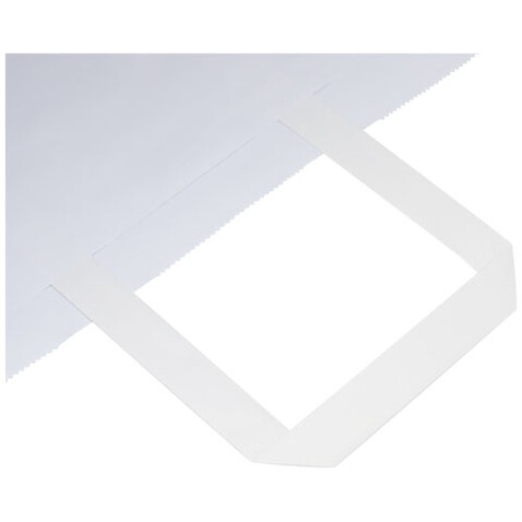 Kraftpapiertasche 80-90 g/m² mit flachen Griffen – 34 × 20 × 35 cm, weiss bedrucken, Art.-Nr. 1PQ00701 Kraftpapiertasche 80-90 g/m² mit flachen Griffen – 34 × 20 × 35 cm, weiss bedrucken, Art.-Nr. 1PQ00701