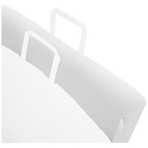 Kraftpapiertasche 90-100 g/m² mit flachen Griffen – 49,5 × 14 × 44 cm, weiss bedrucken, Art.-Nr. 1PQ00901 Kraftpapiertasche 90-100 g/m² mit flachen Griffen – 49,5 × 14 × 44 cm, weiss bedrucken, Art.-Nr. 1PQ00901