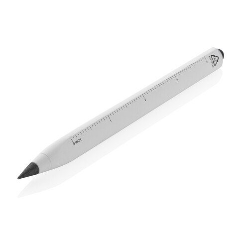 Eon Infinity Multitasking Stift aus RCS recycelt. Aluminium weiß bedrucken, Art.-Nr. P221.013 Eon Infinity Multitasking Stift aus RCS recycelt. Aluminium weiß bedrucken, Art.-Nr. P221.013
