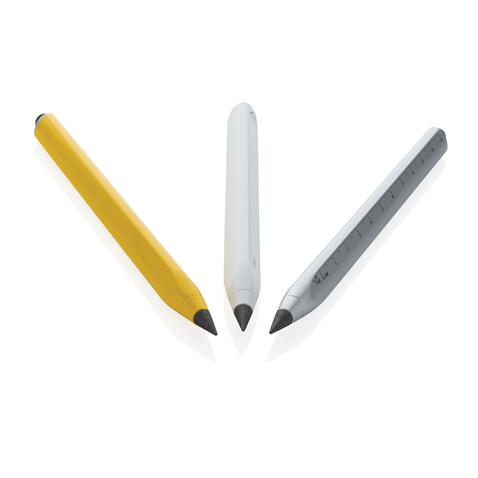 Eon Infinity Multitasking Stift aus RCS recycelt. Aluminium weiß bedrucken, Art.-Nr. P221.013 Eon Infinity Multitasking Stift aus RCS recycelt. Aluminium weiß bedrucken, Art.-Nr. P221.013