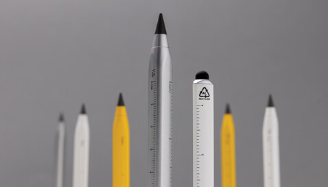 Eon Infinity Multitasking Stift aus RCS recycelt. Aluminium weiß bedrucken, Art.-Nr. P221.013 Eon Infinity Multitasking Stift aus RCS recycelt. Aluminium weiß bedrucken, Art.-Nr. P221.013