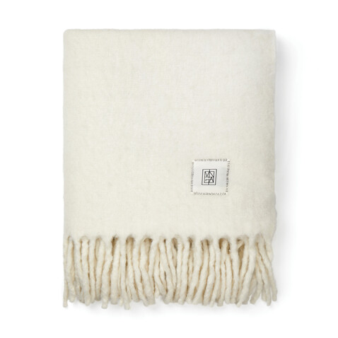 VINGA Saletto Decke aus Wollgemisch beige, beige bedrucken, Art.-Nr. V404033
