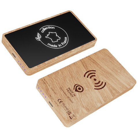 SCX.design P34 kabellose Powerbank aus Holz 5000 mAh, hellbraun bedrucken, Art.-Nr. 1PX12570 SCX.design P34 kabellose Powerbank aus Holz 5000 mAh, hellbraun bedrucken, Art.-Nr. 1PX12570