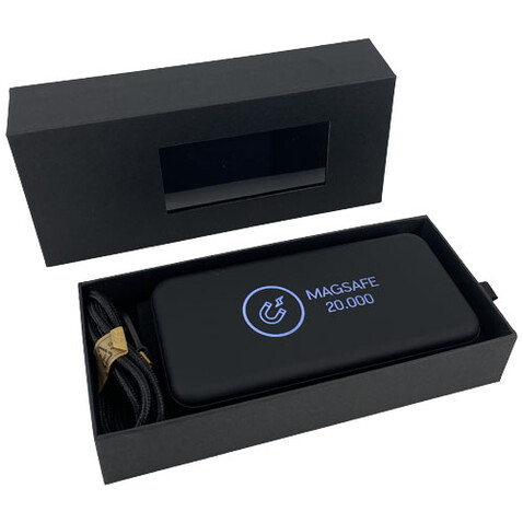 SCX.design P50 magnetische Powerbank 20.000 mAh mit Leuchtlogo, schwarz bedrucken, Art.-Nr. 1PX12990 SCX.design P50 magnetische Powerbank 20.000 mAh mit Leuchtlogo, schwarz bedrucken, Art.-Nr. 1PX12990
