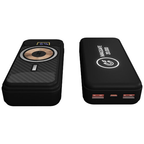 SCX.design P50 magnetische Powerbank 20.000 mAh mit Leuchtlogo, schwarz bedrucken, Art.-Nr. 1PX12990 SCX.design P50 magnetische Powerbank 20.000 mAh mit Leuchtlogo, schwarz bedrucken, Art.-Nr. 1PX12990