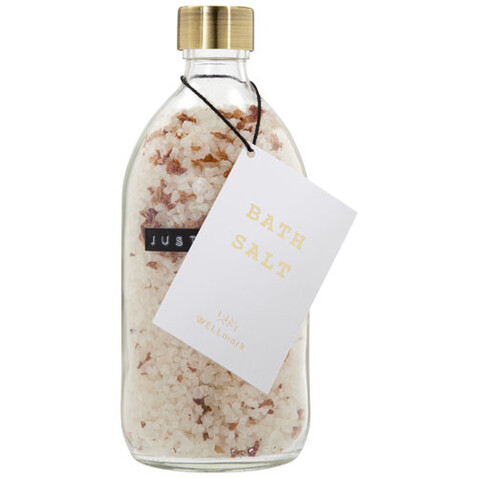 Wellmark Just Relax Badesalz mit Rosenduft, 500 ml, transparent klar bedrucken, Art.-Nr. 12630701 Wellmark Just Relax Badesalz mit Rosenduft, 500 ml, transparent klar bedrucken, Art.-Nr. 12630701