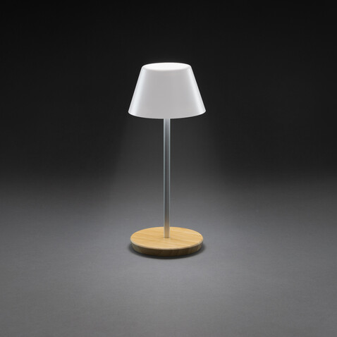Pure Glow USB-Tischleuchte aus RCS recyceltem Kunststoff weiß bedrucken, Art.-Nr. P513.283 Pure Glow USB-Tischleuchte aus RCS recyceltem Kunststoff weiß bedrucken, Art.-Nr. P513.283