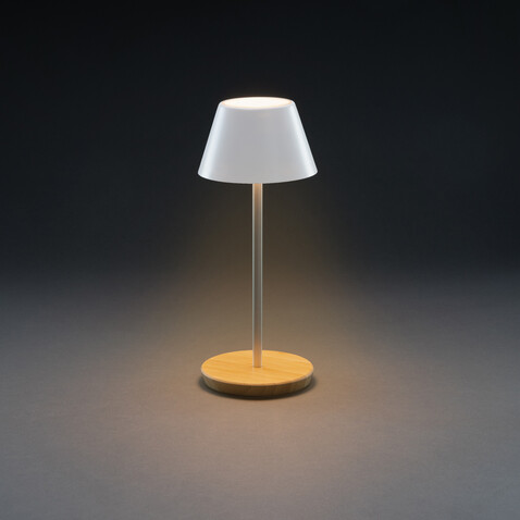 Pure Glow USB-Tischleuchte aus RCS recyceltem Kunststoff weiß bedrucken, Art.-Nr. P513.283 Pure Glow USB-Tischleuchte aus RCS recyceltem Kunststoff weiß bedrucken, Art.-Nr. P513.283