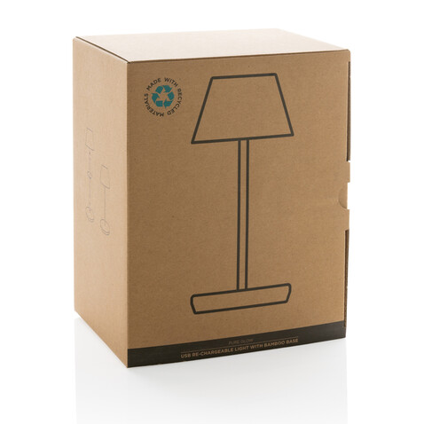 Pure Glow USB-Tischleuchte aus RCS recyceltem Kunststoff weiß bedrucken, Art.-Nr. P513.283 Pure Glow USB-Tischleuchte aus RCS recyceltem Kunststoff weiß bedrucken, Art.-Nr. P513.283