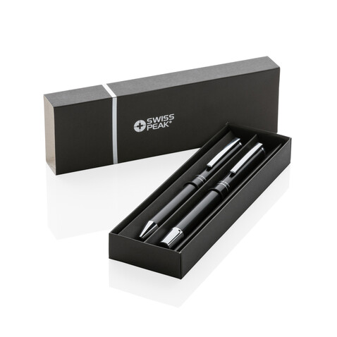 Swiss Peak Cedar Stifte-Set aus RCS recyceltem Aluminium schwarz bedrucken, Art.-Nr. P611.161 Swiss Peak Cedar Stifte-Set aus RCS recyceltem Aluminium schwarz bedrucken, Art.-Nr. P611.161