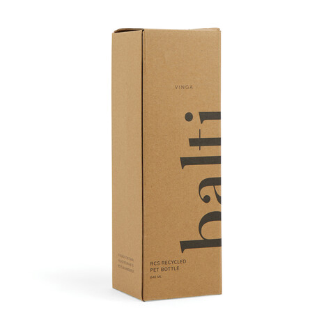 VINGA Balti 600ml Flasche aus RCS recyceltem PET grün bedrucken, Art.-Nr. V433017