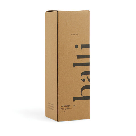 VINGA Balti 600ml Flasche aus RCS recyceltem PET transparent bedrucken, Art.-Nr. V433000 VINGA Balti 600ml Flasche aus RCS recyceltem PET transparent bedrucken, Art.-Nr. V433000