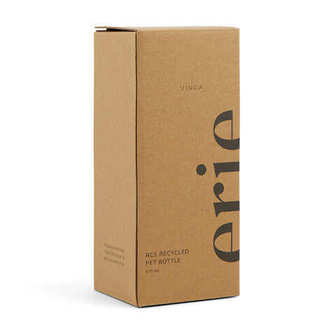 VINGA Erie 575ml Flasche aus RCS recyceltem PET grau bedrucken, Art.-Nr. V433029 VINGA Erie 575ml Flasche aus RCS recyceltem PET grau bedrucken, Art.-Nr. V433029