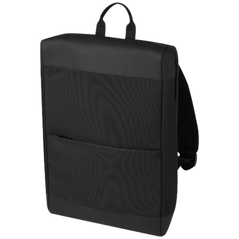 Rise Laptop-Rucksack GRS Recycelt 15,6", schwarz bedrucken, Art.-Nr. 12069790