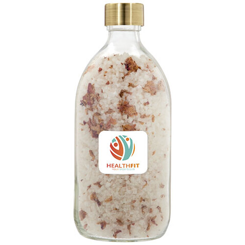 Wellmark Just Relax Badesalz mit Rosenduft, 500 ml, transparent klar bedrucken, Art.-Nr. 12630701 Wellmark Just Relax Badesalz mit Rosenduft, 500 ml, transparent klar bedrucken, Art.-Nr. 12630701