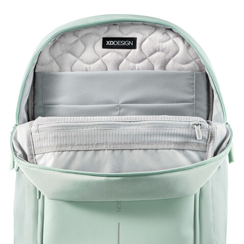 Soft Daypack Minze, grau bedrucken, Art.-Nr. P705.987