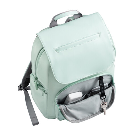 Soft Daypack Minze, grau bedrucken, Art.-Nr. P705.987