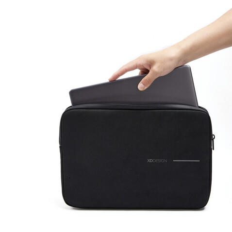 XD Design 14" Laptop Sleeve schwarz, grau bedrucken, Art.-Nr. P706.201