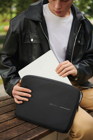 XD Design 14" Laptop Sleeve schwarz, grau bedrucken, Art.-Nr. P706.201