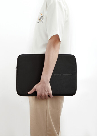 XD Design 16" Laptop Sleeve schwarz, grau bedrucken, Art.-Nr. P706.211
