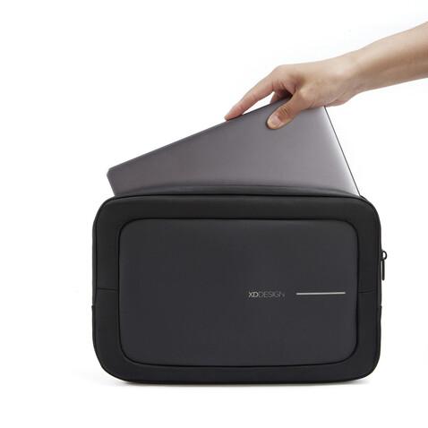 XD Design 16" Laptop Tasche schwarz, grau bedrucken, Art.-Nr. P706.231
