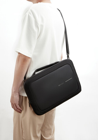 XD Design 16" Laptop Tasche schwarz, grau bedrucken, Art.-Nr. P706.231