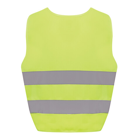 Sicherheitsweste aus GRS recyceltem PET 3-6 Jahre gelb bedrucken, Art.-Nr. P239.756 Sicherheitsweste aus GRS recyceltem PET 3-6 Jahre gelb bedrucken, Art.-Nr. P239.756