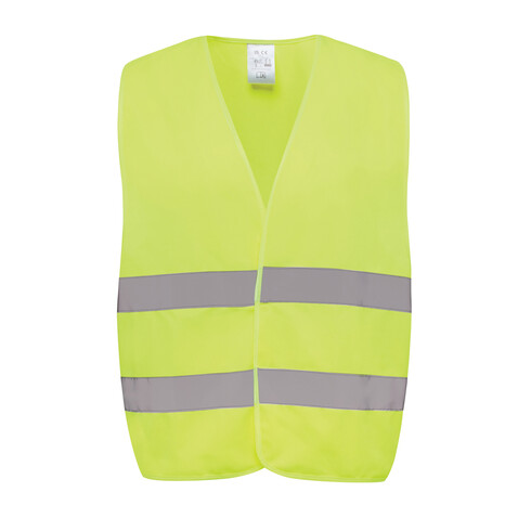 Sicherheitsweste aus GRS recyceltem PET gelb bedrucken, Art.-Nr. P239.776