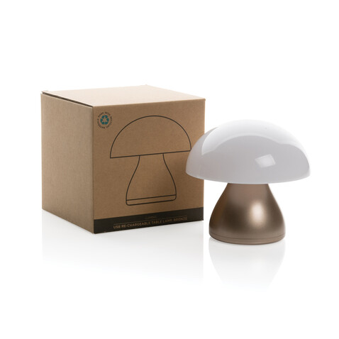 Luming wiederaufladbare USB-Tischlampe aus RCS Kunststoff Bronze bedrucken, Art.-Nr. P513.749