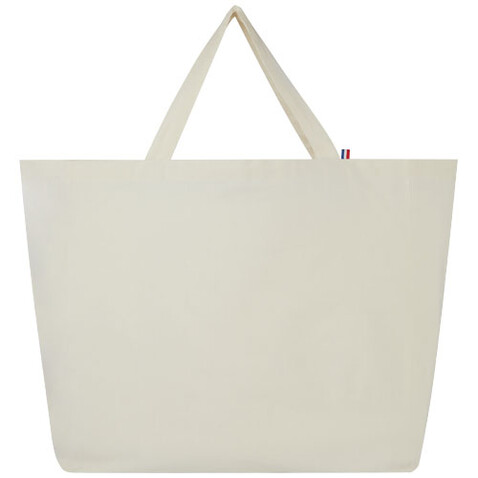 Cannes 200 g/m² Shopper Tragetasche aus recyceltem Material 10L, natur bedrucken, Art.-Nr. 12069606