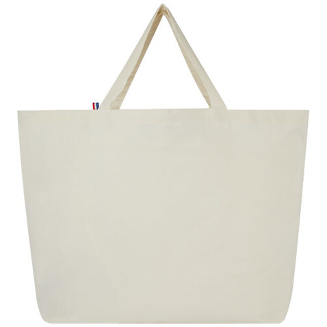 Cannes 200 g/m² Shopper Tragetasche aus recyceltem Material 10L, natur bedrucken, Art.-Nr. 12069606