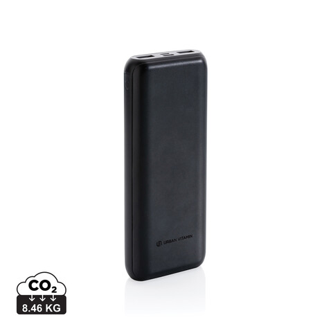 Urban Vitamin Pasadena 20.000mAh 18W PD Powerbank schwarz bedrucken, Art.-Nr. P322.751