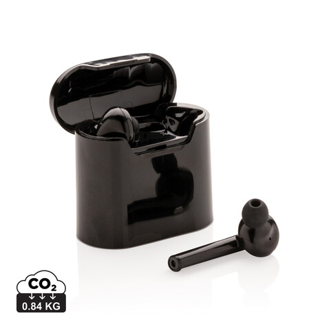 Liberty kabellose Kopfhörer in Ladebox schwarz bedrucken, Art.-Nr. P329.011