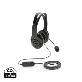 Over-Ear Headset mit Kabel schwarz bedrucken, Art.-Nr. P329.151