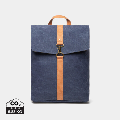 VINGA Bosler Rucksack aus GRS recyceltem Canvas navy blau bedrucken, Art.-Nr. 521021 VINGA Bosler Rucksack aus GRS recyceltem Canvas navy blau bedrucken, Art.-Nr. 521021