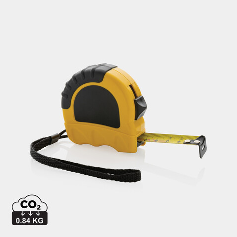 5m/19mm Maßband aus RCS recyceltem Kunststoff gelb, schwarz bedrucken, Art.-Nr. P112.116 5m/19mm Maßband aus RCS recyceltem Kunststoff gelb, schwarz bedrucken, Art.-Nr. P112.116