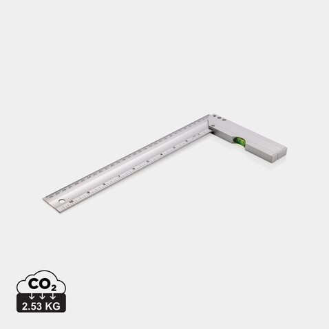 Lineal mit Wasserwaage silber bedrucken, Art.-Nr. P112.402