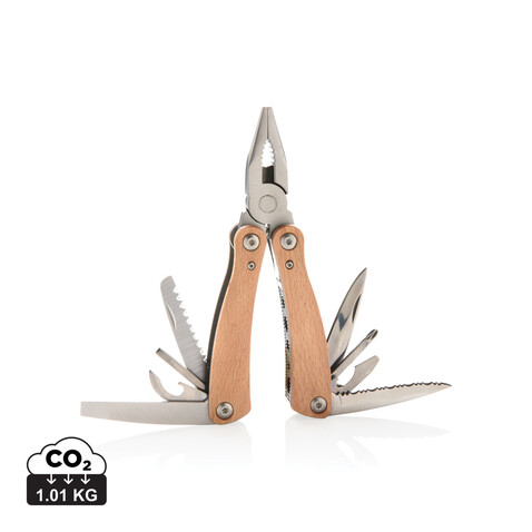 Holz Multitool braun bedrucken, Art.-Nr. P221.369