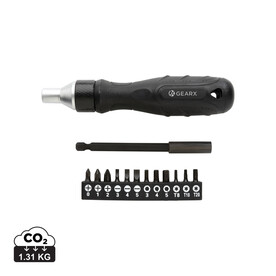 Gear X Ratschen-Schraubendreher schwarz bedrucken, Art.-Nr. P221.501