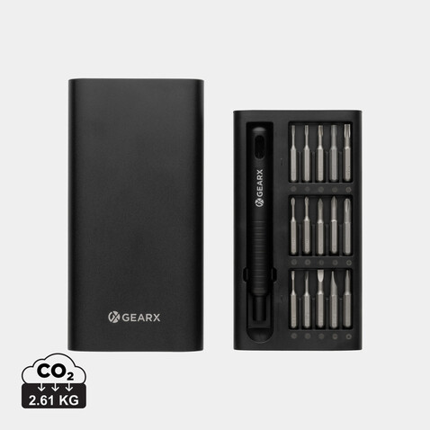 Gear X 31-in-1 Präzisions-Schraubendreher-Satz schwarz bedrucken, Art.-Nr. P221.531 Gear X 31-in-1 Präzisions-Schraubendreher-Satz schwarz bedrucken, Art.-Nr. P221.531