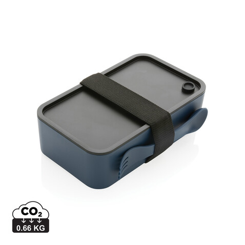 GRS RPP Lunchbox mit Göffel navy blau bedrucken, Art.-Nr. P269.055 GRS RPP Lunchbox mit Göffel navy blau bedrucken, Art.-Nr. P269.055