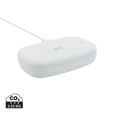 UV-C Sterilisations-Box mit 5W Wireless Charger weiß bedrucken, Art.-Nr. P301.113 UV-C Sterilisations-Box mit 5W Wireless Charger weiß bedrucken, Art.-Nr. P301.113