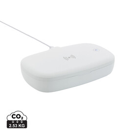 UV-C Sterilisations-Box mit 5W Wireless Charger weiß bedrucken, Art.-Nr. P301.113