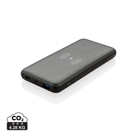 10.000 mAh FastCharging 10W Wireless Powerbank mit PD grau bedrucken, Art.-Nr. P322.142 10.000 mAh FastCharging 10W Wireless Powerbank mit PD grau bedrucken, Art.-Nr. P322.142