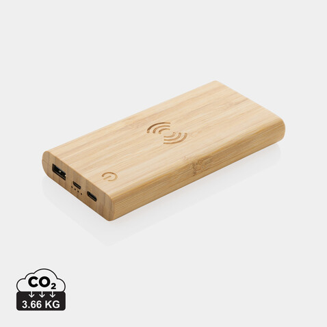 8.000mAh Bambus-Wireless-Powerbank braun bedrucken, Art.-Nr. P322.359 8.000mAh Bambus-Wireless-Powerbank braun bedrucken, Art.-Nr. P322.359